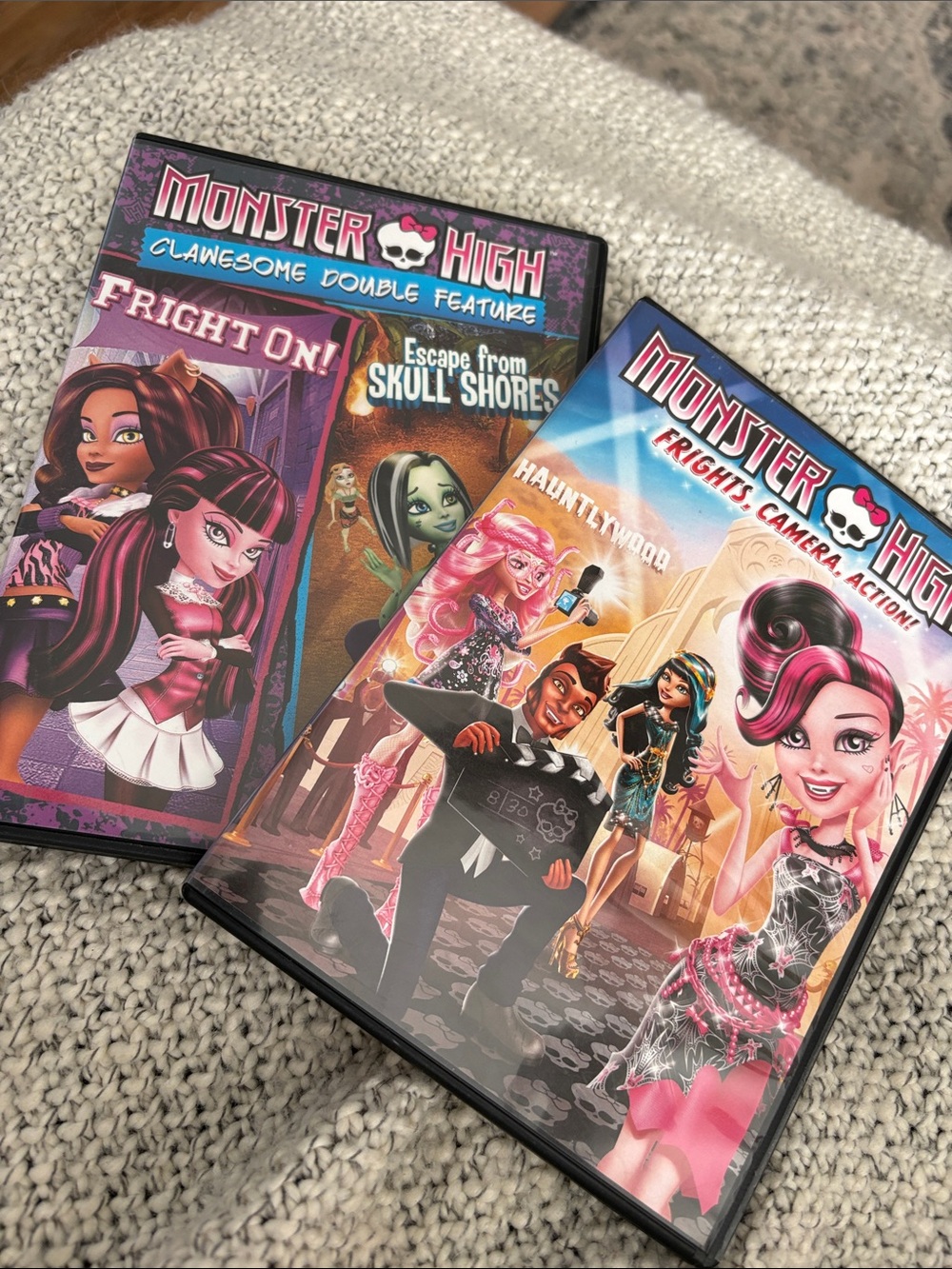 Monster high clawesome double feature DVD & freight’s camera, action DVD
